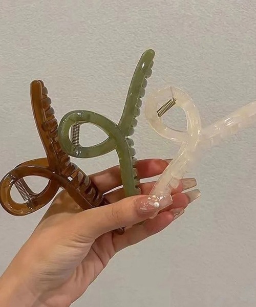 毎日使いたい！スコッティー ヘアクリップ大 グリーン SETUP7｜GOLDY/ドローイングラインバンスクリップ ヘアクリップ