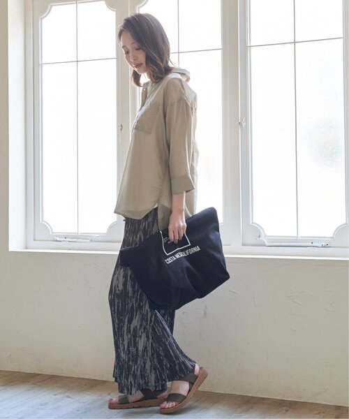 ikka（イッカ）の「【2点セット】シアーシャツタンクアンサンブル（シャツ/ブラウス・レディース・チャコールグレー/ベージュ/オレンジ/ブルー・M/L/S）」の7枚目の写真