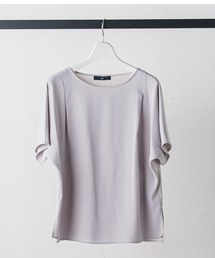 la.f…（ラエフ）の「サテンドッキングスムースカットソー≪洗濯機で洗える≫（Tシャツ/カットソー）」