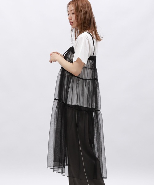 LAKOLE（ラコレ）の「2WAYラメチュールワンピース / 127587（ワンピース・レディース・ブラック/チャコールグレー/アイボリー・FREE）」の5枚目の写真