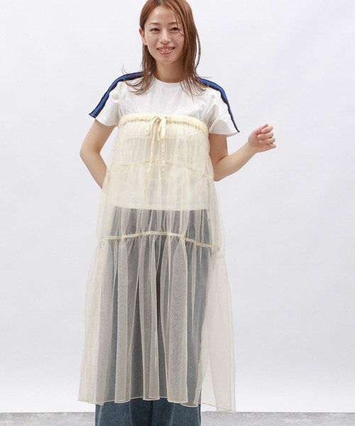 LAKOLE（ラコレ）の「2WAYラメチュールワンピース / 127587（ワンピース・レディース・ブラック/チャコールグレー/アイボリー・FREE）」の8枚目の写真