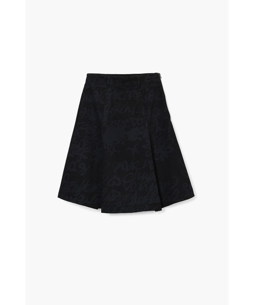 Desigual（デシグアル）の「LETTERINGLACROIX　ラップスカート ブラック（スカート・レディース・ブラック・XS/S/M/L/XL）」の3枚目の写真