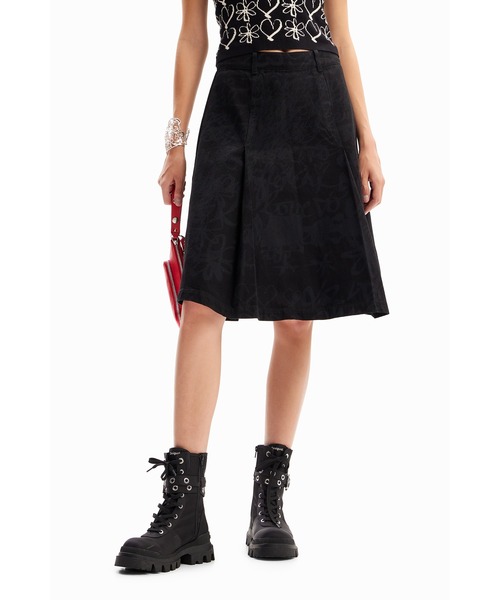 Desigual（デシグアル）の「LETTERINGLACROIX　ラップスカート ブラック（スカート・レディース・ブラック・XS/XL/S/M/L）」の3枚目の写真