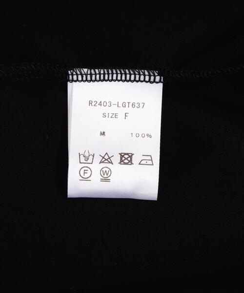 Risley（リズレー）の「Risley/リズレー/Wednesday TEE（Tシャツ/カットソー・レディース・ブラック/ホワイト・F）」の7枚目の写真