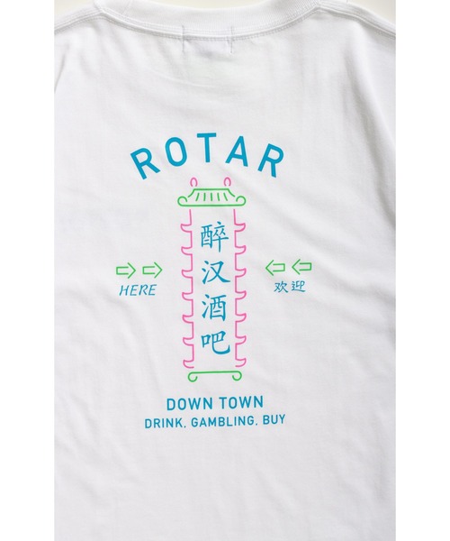 ROTAR(ローター)の「DOWN TOWN Tee(Tシャツ/カットソー・メンズ・ホワイト/ブラック/ベビーピンク・SMALL/MEDIUM/LARGE/X-LARGE)」の9枚目の写真