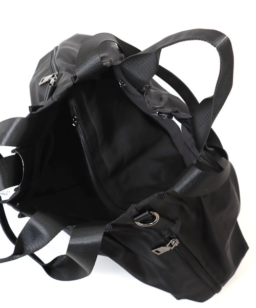 Three Four Time（ｽﾘｰﾌｫｰﾀｲﾑ）の「タックプリーツナイロン3WAY BAG（トートバッグ・レディース・ブラック/パープル・FREE）」の5枚目の写真