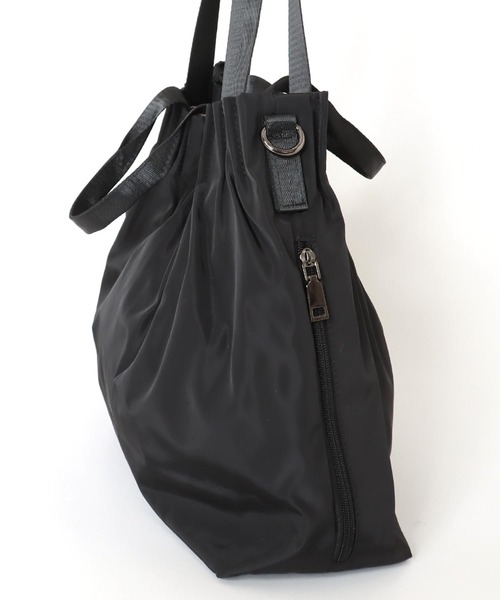 Three Four Time（ｽﾘｰﾌｫｰﾀｲﾑ）の「タックプリーツナイロン3WAY BAG（トートバッグ・レディース・ブラック/パープル・FREE）」の6枚目の写真