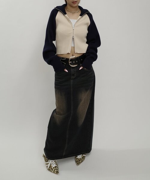 WHO'S WHO gallery（フーズフーギャラリー）の「【新色登場】ラグランジップニット（ニット/セーター・レディース・ブラウン系その他/ブラック/ブルー系その他/ネイビー/ブラウン/オフホワイト/ブラウン系その他2/ブラック系その他/ブルー系その他2/ブラック系その他2・FREE）」の17枚目の写真