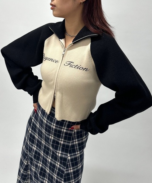 WHO'S WHO gallery（フーズフーギャラリー）の「【新色登場】ラグランジップニット（ニット/セーター・レディース・ブラウン系その他/ブラック/ブルー系その他/ネイビー/ブラウン/オフホワイト/ブラウン系その他2/ブラック系その他/ブルー系その他2/ブラック系その他2・FREE）」の3枚目の写真