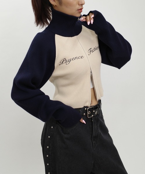 WHO'S WHO gallery（フーズフーギャラリー）の「【新色登場】ラグランジップニット（ニット/セーター・レディース・ブラウン系その他/ブラック/ブルー系その他/ネイビー/ブラウン/オフホワイト/ブラウン系その他2/ブラック系その他/ブルー系その他2/ブラック系その他2・FREE）」の10枚目の写真