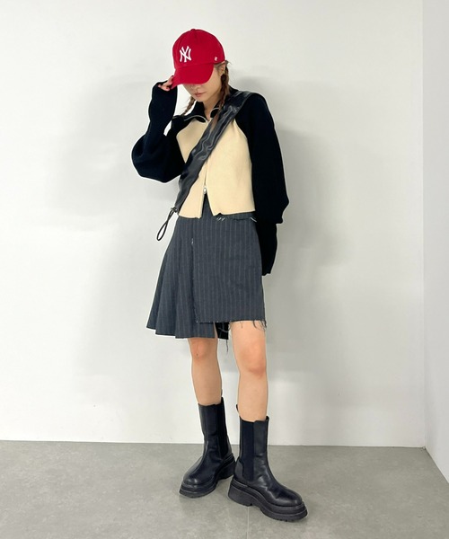 WHO'S WHO gallery（フーズフーギャラリー）の「【新色登場】ラグランジップニット（ニット/セーター・レディース・ブラウン系その他/ブラック/ブルー系その他/ネイビー/ブラウン/オフホワイト/ブラウン系その他2/ブラック系その他/ブルー系その他2/ブラック系その他2・FREE）」の14枚目の写真