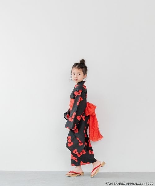 LOWRYS FARM（ローリーズファーム）の「【HELLO KITTY】ユカタ　122174（浴衣・キッズ・ブラック/オフホワイト・130cm/110cm/150cm）」の18枚目の写真