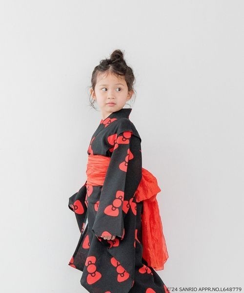 LOWRYS FARM（ローリーズファーム）の「【HELLO KITTY】ユカタ　122174（浴衣・キッズ・ブラック/オフホワイト・130cm/110cm/150cm）」の15枚目の写真