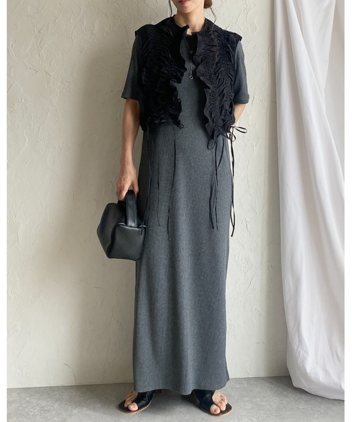 【大人気】SANDRO ワンショルダー カットアウトミディワンピース SANDRO ポンテ ミディワンピース カットアウト | THE OUTNET