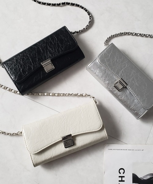 M.U.L 希少　ロングウォレット　チェーンショルダー ⚠️予約【M.U.L.】 ウォレットショルダー -vintage ブラック