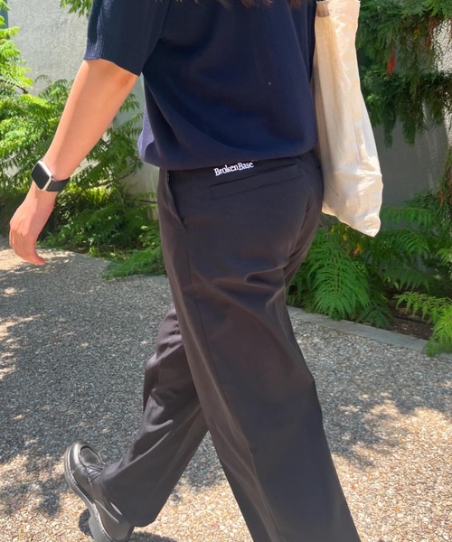 BROKEN BASE(ブロークンベース)の「One point stitch low rise chino(チノパンツ・メンズ・ブラック/ネイビー・MEDIUM/LARGE)」の7枚目の写真