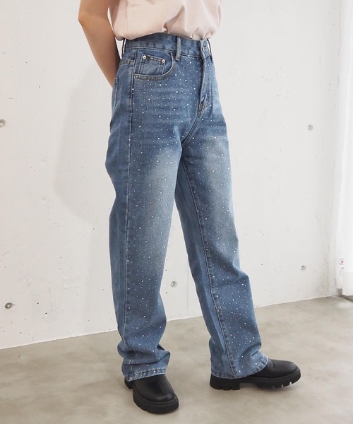 tiptop（ティップトップ）の「【2サイズ展開】ラインストーンデニム