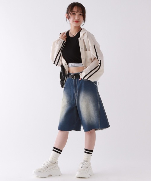 repipi armario（レピピ アルマリオ）の「Wラインロゴルーズ（ソックス/靴下・キッズ・ホワイト×ブルー/ホワイト×ブラック/ブラック×ホワイト/ホワイト×パープル/ホワイト×グリーン/グレー/ホワイト×ライム・FREE）」の13枚目の写真