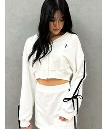GYDA | 【SETUP着用可】クロスポイント2ラインショートスウェットカーディガン(カーディガン/ボレロ)