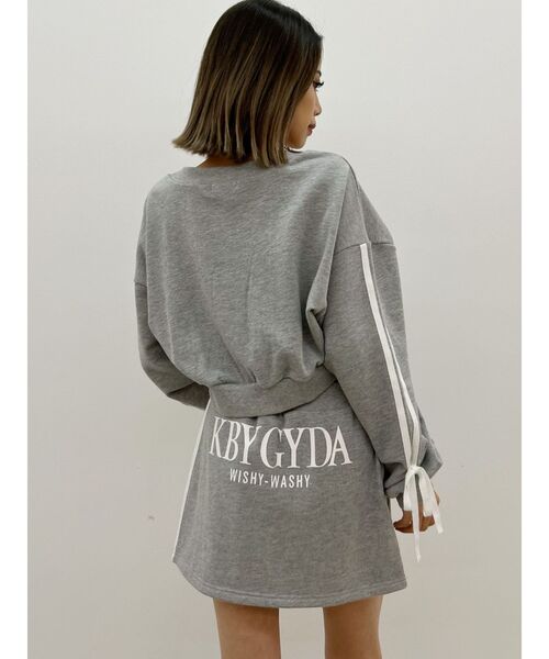 GYDA（ジェイダ）の「【SETUP着用可】クロスポイント2ラインショートスウェットカーディガン（カーディガン/ボレロ・レディース・ブラック/オフホワイト/グレー・FREE）」の20枚目の写真