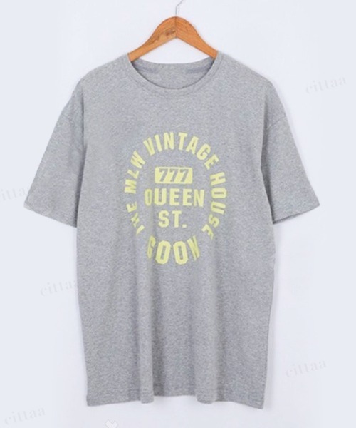 Dalfwin(ダールフィン)の「韓国ファッション 【上下セット】VINTAGEロゴ半袖Tシャツ×ショートパンツセットアップ(ルームウェア/パジャマ・レディース・ブルー系/レッド系/グレー系・FREE)」の5枚目の写真