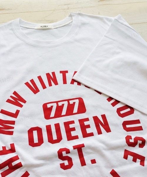 Dalfwin(ダールフィン)の「韓国ファッション 【上下セット】VINTAGEロゴ半袖Tシャツ×ショートパンツセットアップ(ルームウェア/パジャマ・レディース・ブルー系/レッド系/グレー系・FREE)」の7枚目の写真
