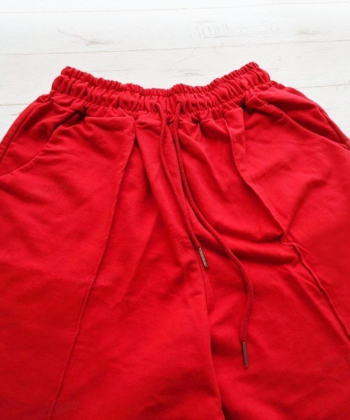 Dalfwin(ダールフィン)の「韓国ファッション 【上下セット】VINTAGEロゴ半袖Tシャツ×ショートパンツセットアップ(ルームウェア/パジャマ・レディース・ブルー系/レッド系/グレー系・FREE)」の8枚目の写真