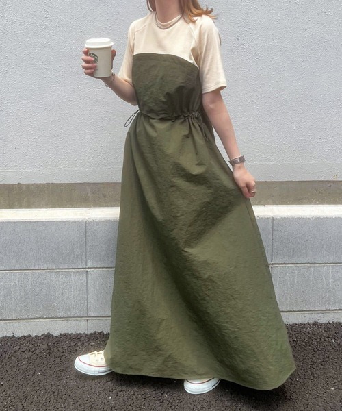 KOBE LETTUCE（コウベレタス）の「ドッキングワンピース（ワンピース・レディース・アイボリー系1/ホワイト×ブラック/アイボリー系・M）」の3枚目の写真