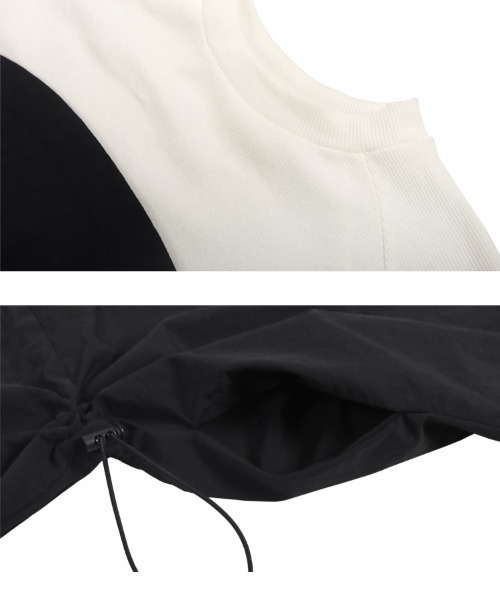 KOBE LETTUCE（コウベレタス）の「ドッキングワンピース（ワンピース・レディース・アイボリー系1/ホワイト×ブラック/アイボリー系・M）」の5枚目の写真