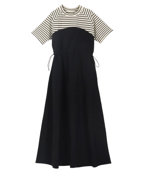 KOBE LETTUCE（コウベレタス）の「ドッキングワンピース（ワンピース・レディース・アイボリー系1/ホワイト×ブラック/アイボリー系・M）」の7枚目の写真