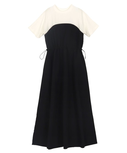 KOBE LETTUCE（コウベレタス）の「ドッキングワンピース（ワンピース・レディース・アイボリー系1/ホワイト×ブラック/アイボリー系・M）」の8枚目の写真