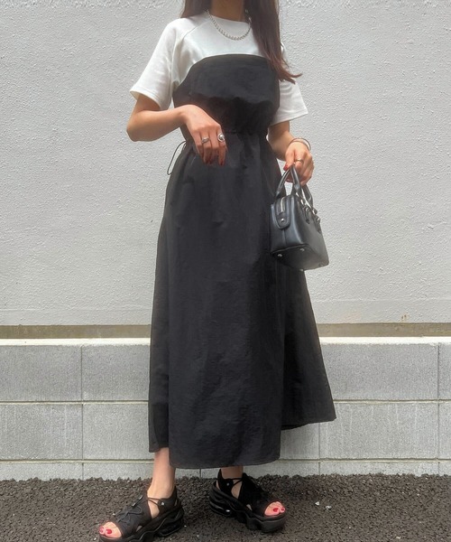 KOBE LETTUCE（コウベレタス）の「ドッキングワンピース（ワンピース・レディース・アイボリー系1/ホワイト×ブラック/アイボリー系・M）」の20枚目の写真