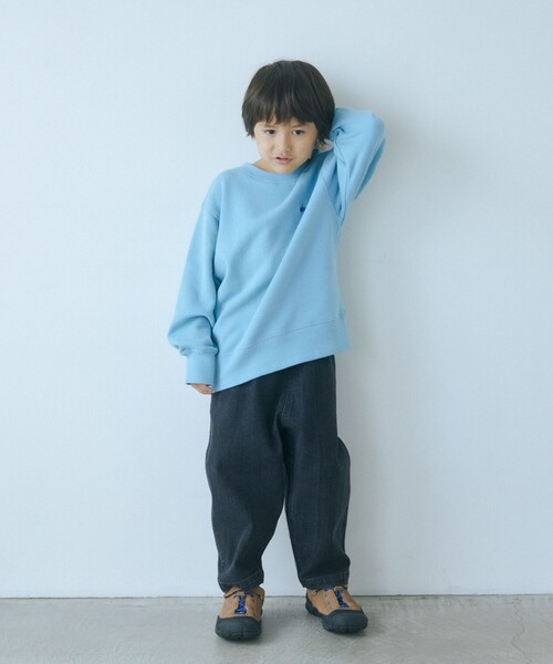 WILD THINGS（ワイルドシングス）の「【別注】＜WILD THINGS＞デニムバルーンパンツ / キッズ 110cm-130cm（デニムパンツ・キッズ・ブラック/コバルトブルー・S(120-130cm)/XS(110-120cm)）」の3枚目の写真