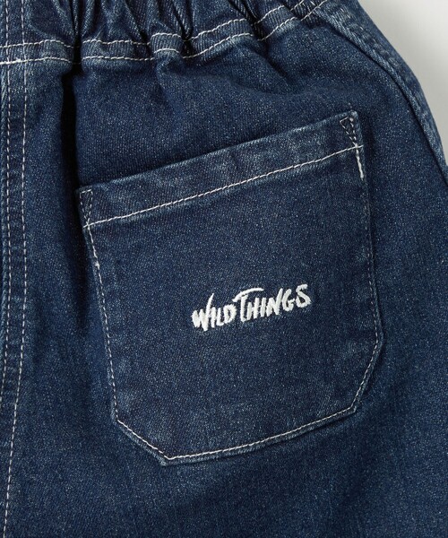 WILD THINGS（ワイルドシングス）の「【別注】＜WILD THINGS＞デニムバルーンパンツ / キッズ 110cm-130cm（デニムパンツ・キッズ・ブラック/コバルトブルー・S(120-130cm)/XS(110-120cm)）」の9枚目の写真