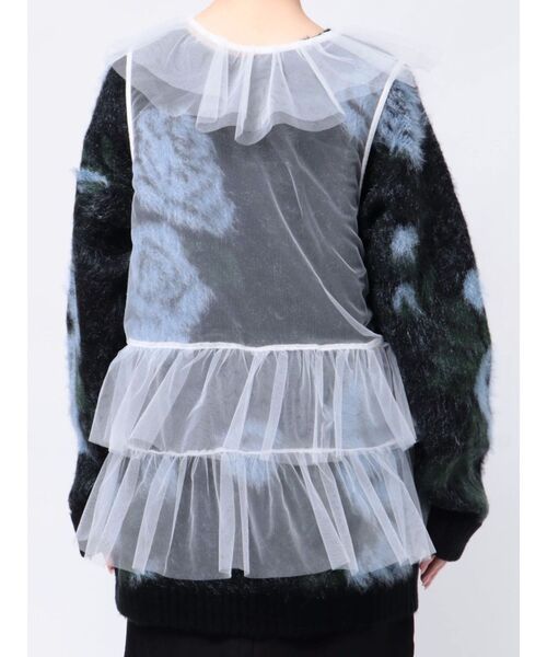 jouetie(ジュエティ)の「チュールドレープフリルベスト(ベスト・レディース・ブルー/オフホワイト/ブラック・MEDIUM)」の11枚目の写真