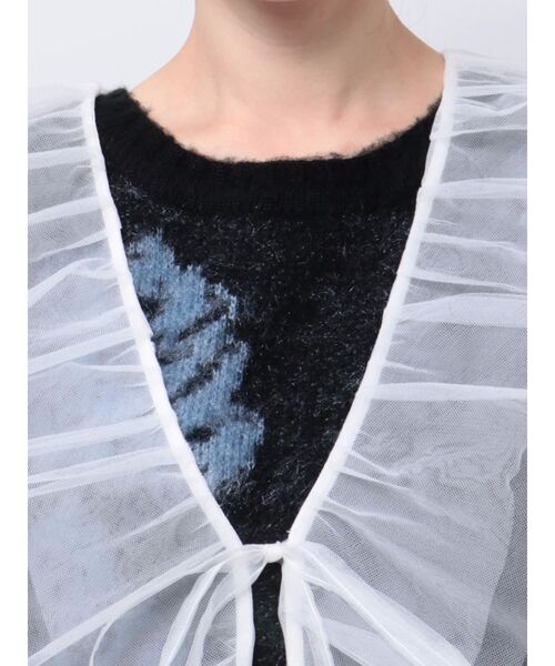 jouetie(ジュエティ)の「チュールドレープフリルベスト(ベスト・レディース・ブルー/オフホワイト/ブラック・MEDIUM)」の12枚目の写真