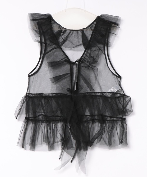 jouetie(ジュエティ)の「チュールドレープフリルベスト(ベスト・レディース・ブルー/オフホワイト/ブラック・MEDIUM)」の15枚目の写真