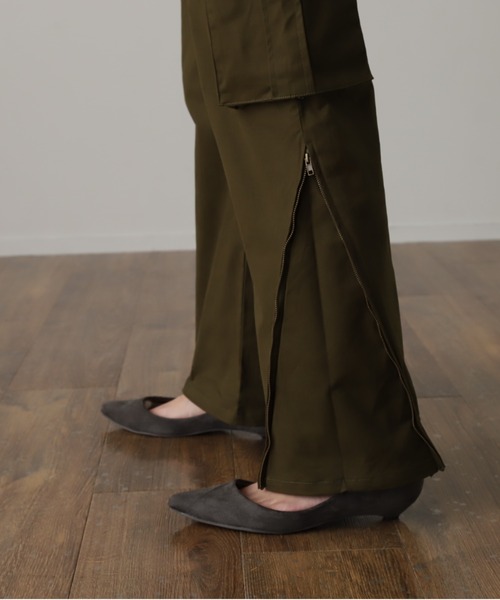 HUG.U(ハグユー)の「テーパード&ワイドパンツ(カーゴパンツ・レディース・ダークグレー/ブラック/カーキ・M(レギュラー丈)/M(トール丈)/L(レギュラー丈)/L(トール丈))」の22枚目の写真
