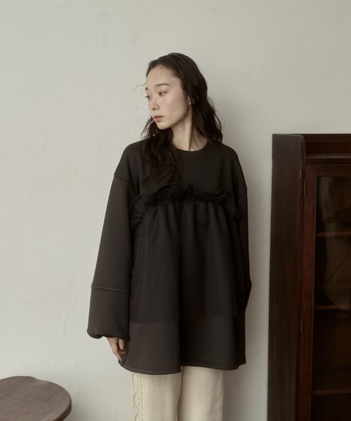moi tytto（モイテュット）の「ダンボールチュールチュニック（その他トップス・レディース・ブラック/ナチュラル/ベージュ・FREE）」の14枚目の写真