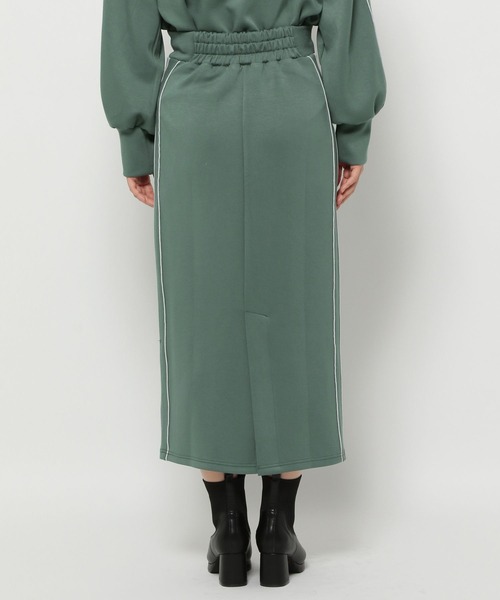 mysty woman(ミスティウーマン)の「サイドラインナロースカート 149655(スカート・レディース・ブラック/グリーン/オフホワイト・FREE)」の13枚目の写真