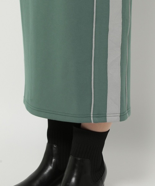 mysty woman(ミスティウーマン)の「サイドラインナロースカート 149655(スカート・レディース・ブラック/グリーン/オフホワイト・FREE)」の10枚目の写真