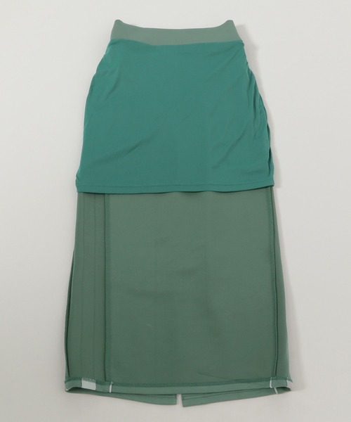 mysty woman(ミスティウーマン)の「サイドラインナロースカート 149655(スカート・レディース・ブラック/グリーン/オフホワイト・FREE)」の8枚目の写真