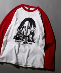 SITRY | Raglan Sleeve Print T-shirt/オーバーサイズ ラグランスリーブ ヴィンテージライク ロックプリント ロンＴ 長袖Tシャツ(Tシャツ/カットソー)