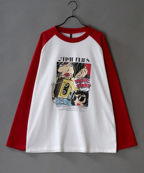 DAIRIKU ラグラン ロンＴ 両面プリント ヴィンテージ加工 シルク DAIRIKU(ダイリク) 23SSNew Raglan TeeラグランTシャツ23SS C-5
