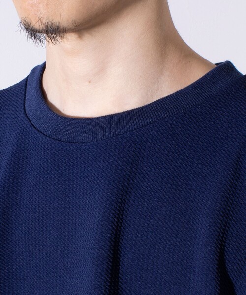 GLOSTER(グロスター)の「【GLOSTER/グロスター】ふくれジャガード 長袖Tシャツ クルーネック(Tシャツ/カットソー・メンズ・グレイッシュベージュ/ホワイト/モカ/ネイビー・S/M/L)」の21枚目の写真