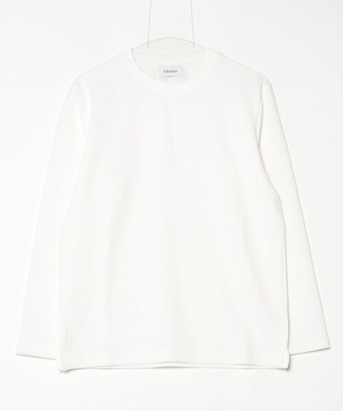 GLOSTER(グロスター)の「【GLOSTER/グロスター】ふくれジャガード 長袖Tシャツ クルーネック(Tシャツ/カットソー・メンズ・グレイッシュベージュ/ホワイト/モカ/ネイビー・S/M/L)」の5枚目の写真