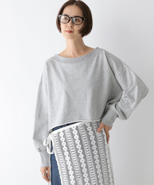 LEPSIM(レプシィム)の「オフショルショートスウェット 134420(スウェット・レディース・グレー/ブラック・FREE)」の9枚目の写真
