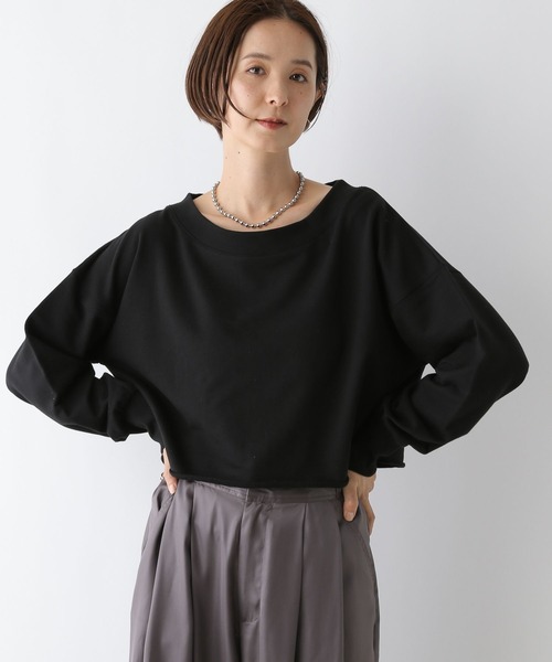 LEPSIM(レプシィム)の「オフショルショートスウェット 134420(スウェット・レディース・グレー/ブラック・FREE)」の17枚目の写真