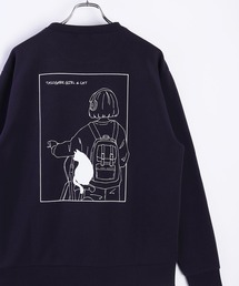 TASOGARE GIRL & CAT ストレッチ裏起毛トレーナー