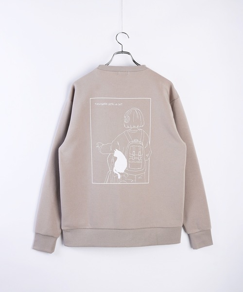 TASOGARE GIRL & CAT ストレッチ裏起毛トレーナー（スウェット